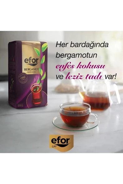 Efor Bergamot Aromalı Dökme Siyah Çay - 1.000gr (1 Kg) - 3