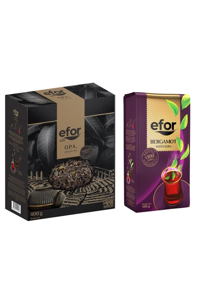 Efor OPA CEYLON ÇAY 400GR + EFOR BERGAMOT AROMALI (EARL GREY) ÇAY 500GR - 2
