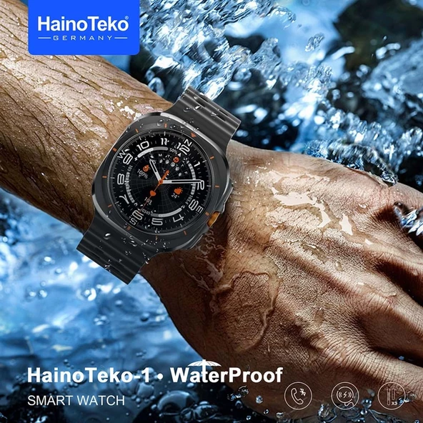 Haino Teko Watch Ultra Amoled Ekran WaterProof Akıllı Saat 3 Kordonlu Titanyum Grey 47mm - 6