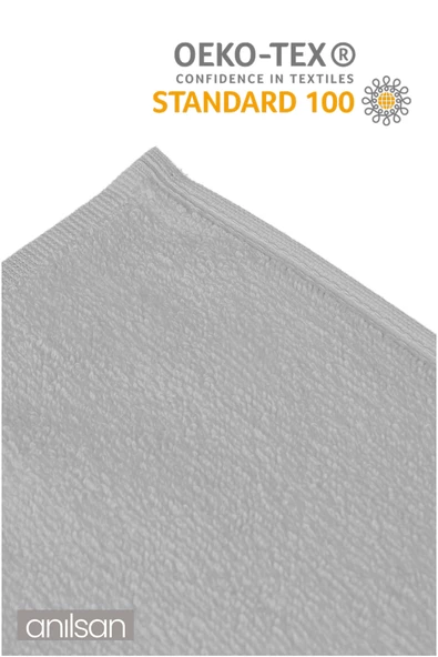 6'lı Gri-Beyaz El Havlusu - 50x90 Cm, 225 Gr, %100 Pamuk, Spa Ve Otel Havlusu - 4