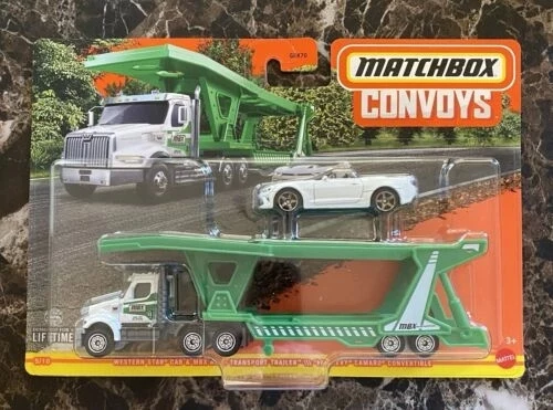 Matchbox Convoys - Western Star Cab & MBX Auto Transporter Trailer '16 Chevy Camaro Convertible-HLM84