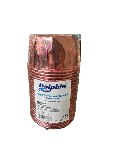Dolphin Muffin Kağıt Karton Rose Gül Cupcake Kek Kalıbı Kapsülü Kabı - 25 Adetlik 3 Paket - 2