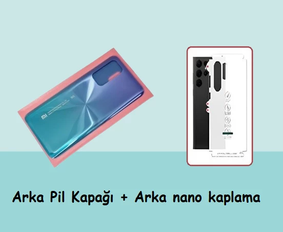 Xiaomi Mi 10T Mİ 10T Pro Arka Pil Batarya Kapağı + nano arka kaplama (CAM) MAVİ
