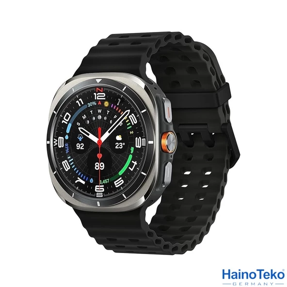Haino Teko Watch Ultra Amoled Ekran WaterProof Akıllı Saat 3 Kordonlu Titanyum Gümüş 47mm - 3