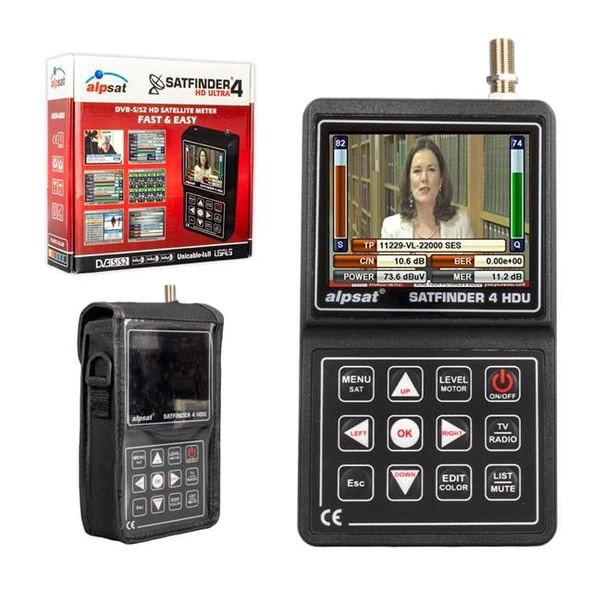 Alpsat Satfinder 4 HD Ultra 3.5'' LCD Ekranlı Uydu Yön Bulucu (AS04-HDU) - 5