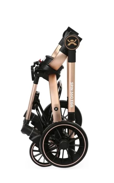 Yoyko Spin 360 Derece Dönebilen Bebek Arabası Siyah Rose Kasa - 4