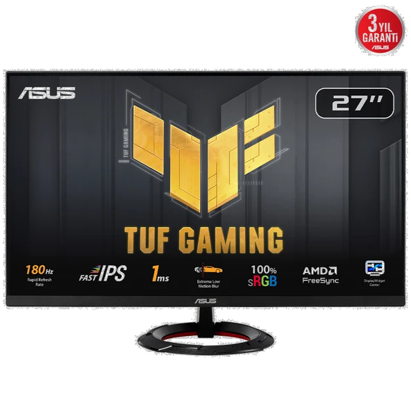 ASUS TUF Gaming VG279Q3R 27" 180Hz 1ms HDMI DP ELMB SYNC AdaptiveSync FHD Fast IPS Gaming Monitör