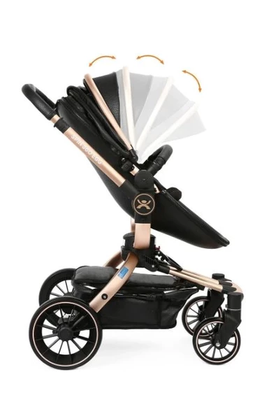 Yoyko Spin 360 Derece Dönebilen Bebek Arabası Siyah Rose Kasa - 2