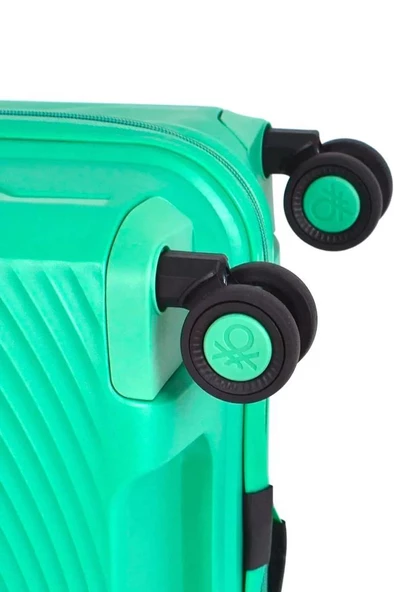 Benetton Trolley Valiz Yeşil Büyük Boy 14BNT2000-01-YSL - 6