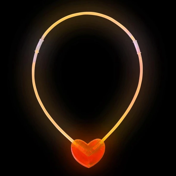 Nessiworld Karanlıkta Yanan Glow Stick Kalp Şekilli Kolye 6 Renk 6 Adet - 8