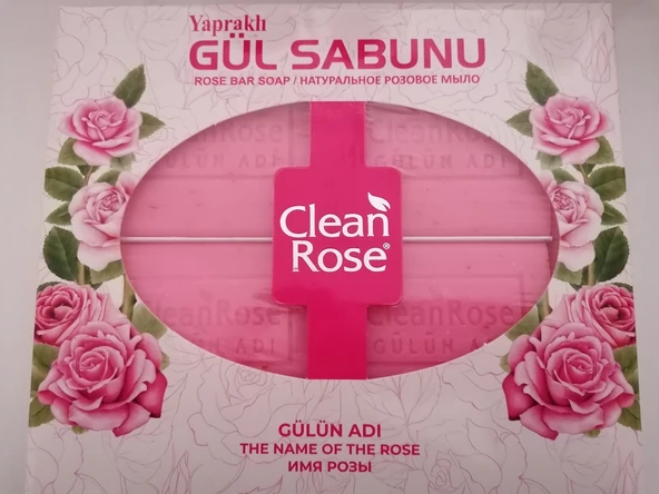Clean Rose Gül Özlü,yapraklı El yapımı sabun 4x80gr - 3