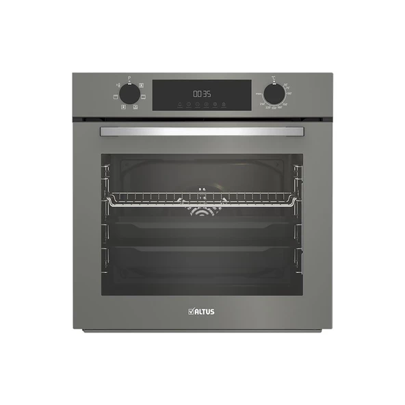 Altus 2'li Gri Cam Ankastre Set 189 Dg Woklu - 322 G Turbo Fırın - Resim 3
