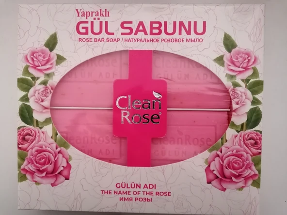 Clean Rose Gül Özlü,yapraklı El yapımı sabun 4x80gr - 2