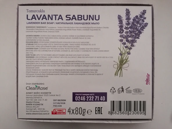 Clean Rose Lavanta Sabunu 4x80gr - 2