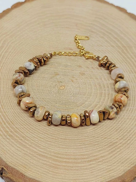 Jasper Taşı Tasarım Bileklik (55880) - 4