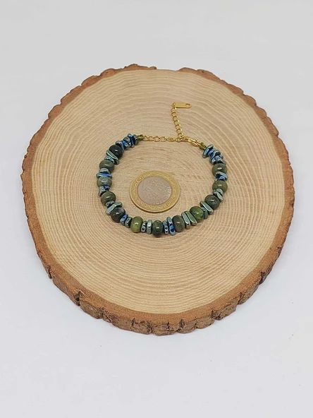 Yeşim Taşı Tasarım Bileklik (55882) - Resim 5