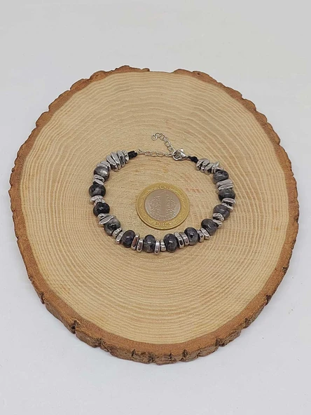 Spektrolit Taşı Tasarım Bileklik (55884) - Resim 5