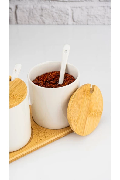 Bambum  Flora  3'lü Baharat Seti Kaşıklı - 4