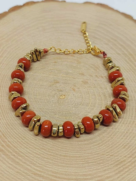 Jasper Taşı Tasarım Bileklik (55878) - Resim 4