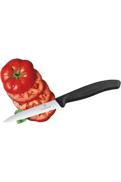 Victorinox  Büyük Tırtıklı Siyah Bıçak Seti Özel 3'lü - 3