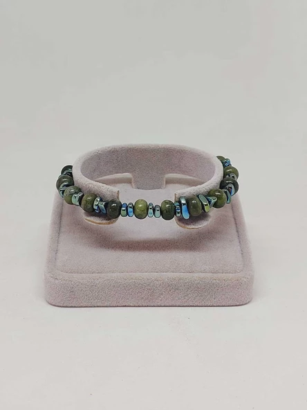 Yeşim Taşı Tasarım Bileklik (55882) - Resim 2