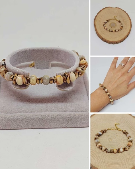 Jasper Taşı Tasarım Bileklik (55880)