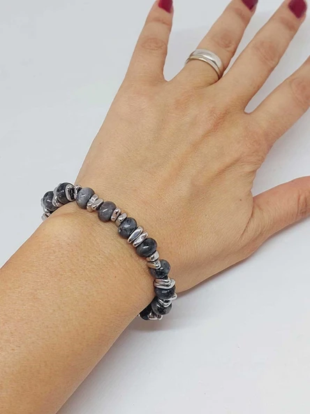 Spektrolit Taşı Tasarım Bileklik (55884) - Resim 3