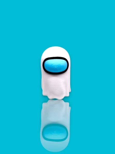Among Us Ghost Oyuncak tek parça gövde, kaliteli baskı 6 cm - 5