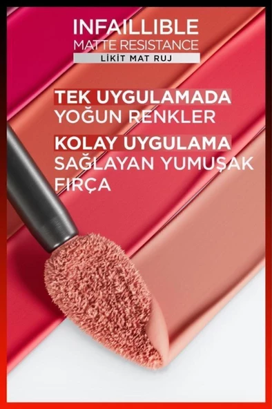 Loreal Paris Infaillible Matte Resistance Likit Mat Ruj - 105 Breakfast In Bed - 6
