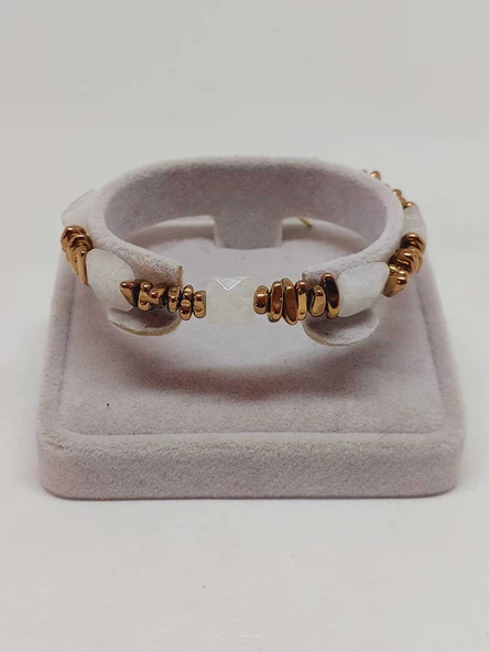 Kristal Kuvars Taşı Tasarım Bileklik (55904) - Resim 2