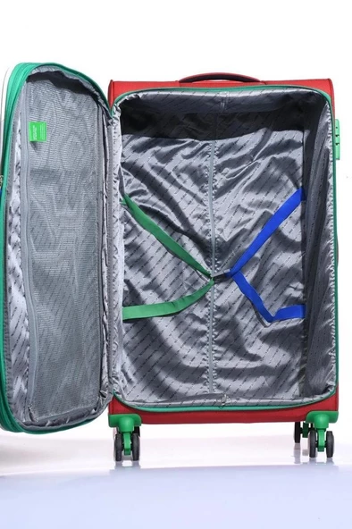 Benetton Trolley Valiz Kırmızı Orta Boy 14BNT2200-02-KR - 4