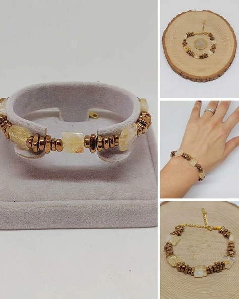 Sitrin Taşı Tasarım Bileklik (55912) ürün görseli