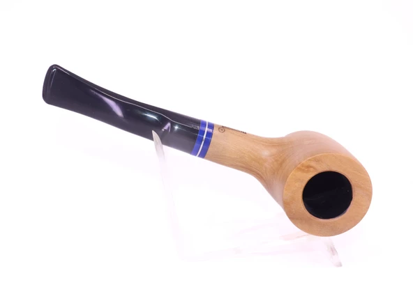 Pipsan Poker Lacivert Bilezik 9mm Filtreli Çift Ağızlıklı Pipo - Naturel - 3
