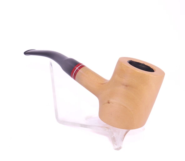 Pipsan Poker Kırmızı Bilezik 9mm Filtreli Çift Ağızlıklı Pipo - Naturel - 4