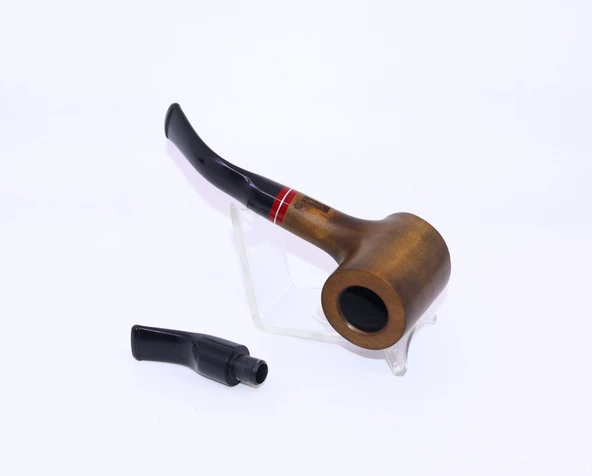 Pipsan Poker Kırmızı Bilezik 9mm Filtreli Çift Ağızlıklı Pipo - Yeşil - 6