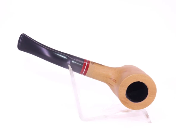 Pipsan Poker Kırmızı Bilezik 9mm Filtreli Çift Ağızlıklı Pipo - Naturel - 3
