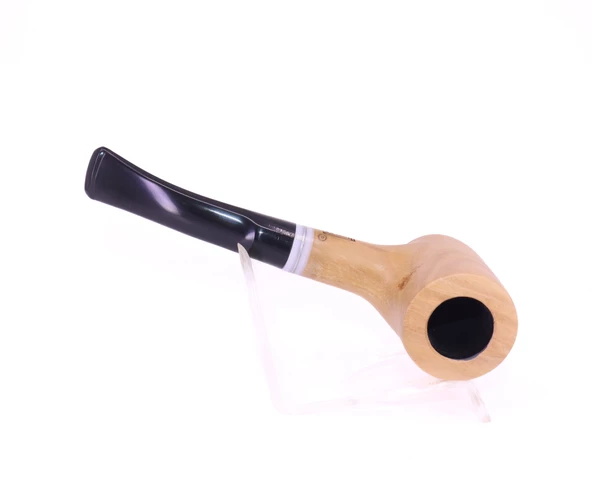 Pipsan Poker Beyaz Bilezik 9mm Filtreli Çift Ağızlıklı Pipo - Naturel - 3