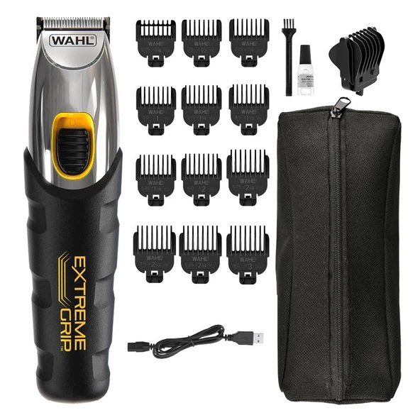 Wahl 9398 Extreme Grip Beard 12 Kılavuz Taraklı Şarjlı Sakal Kesme Makinesi 09893-0440