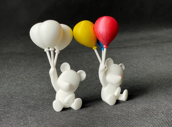 Balonlu Ayıcık Dekoratif Figür - 3