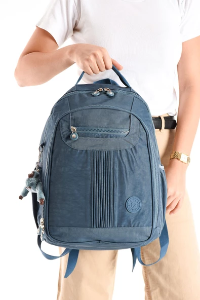 571 collections Ultra Hafif Orta Boy Sırt Çantası Çok Cepli Mavi (Model: 571-3P) ürün görseli 1