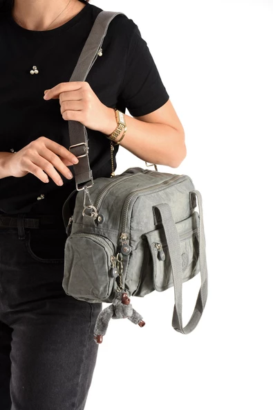 571 collections Ultra Hafif Su Geçirmez Çok Cepli Omuz Çantası Gri (Model: 571-5M) - Resim 2