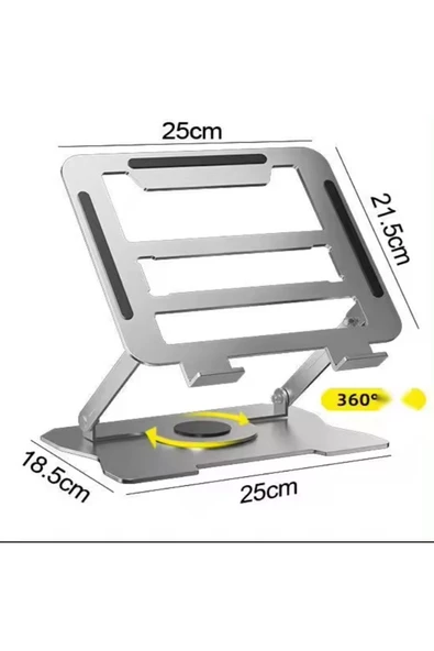 360'Dönen Çelik Tablet Stand Katlanabilir Metal Tablet Tutucu Standı Tablet ve Telefon Tutucu Stant - 6