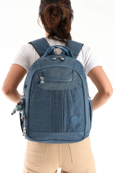 571 collections Ultra Hafif Orta Boy Sırt Çantası Çok Cepli Mavi (Model: 571-3P) - Resim 3