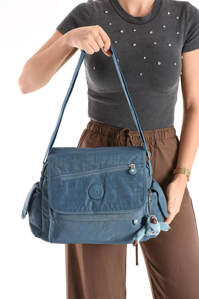571 collections Çapraz Askılı Ultra Hafif Çok Cepli Bayan Omuz Çantası Mavi (Model: 571-6N) - 1