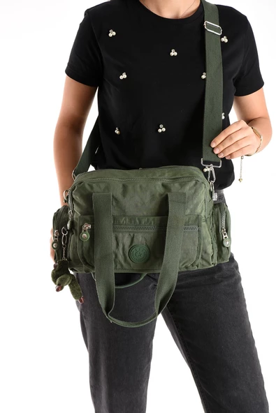 571 collections Ultra Hafif Su Geçirmez Çok Cepli Omuz Çantası Yeşil (Model: 571-5M) - Resim 3