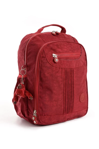 571 collections Ultra Hafif Orta Boy Sırt Çantası Çok Cepli Kırmızı (Model: 571-3P) - Resim 4