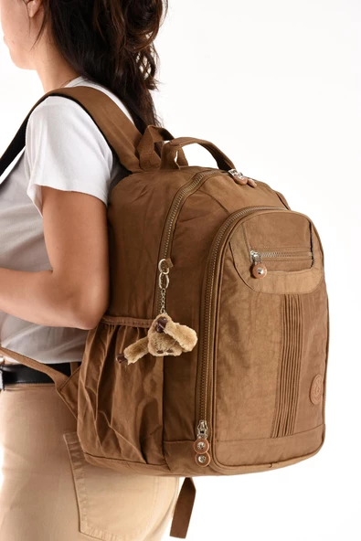 571 collections Ultra Hafif Orta Boy Sırt Çantası Çok Cepli Taba (Model: 571-3P) - Resim 2