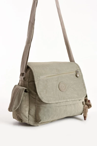 571 collections Çapraz Askılı Ultra Hafif Çok Cepli Bayan Omuz Çantası Vizon (Model: 571-6N) - Resim 4