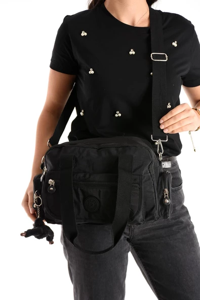 571 collections Ultra Hafif Su Geçirmez Çok Cepli Omuz Çantası Siyah (Model: 571-5M) - Resim 3