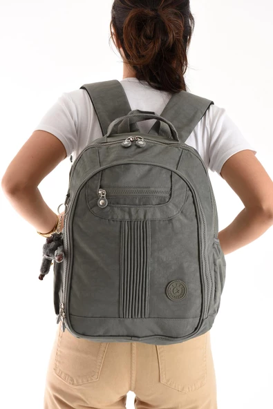 571 collections Ultra Hafif Orta Boy Sırt Çantası Çok Cepli Gri (Model: 571-3P) - Resim 3